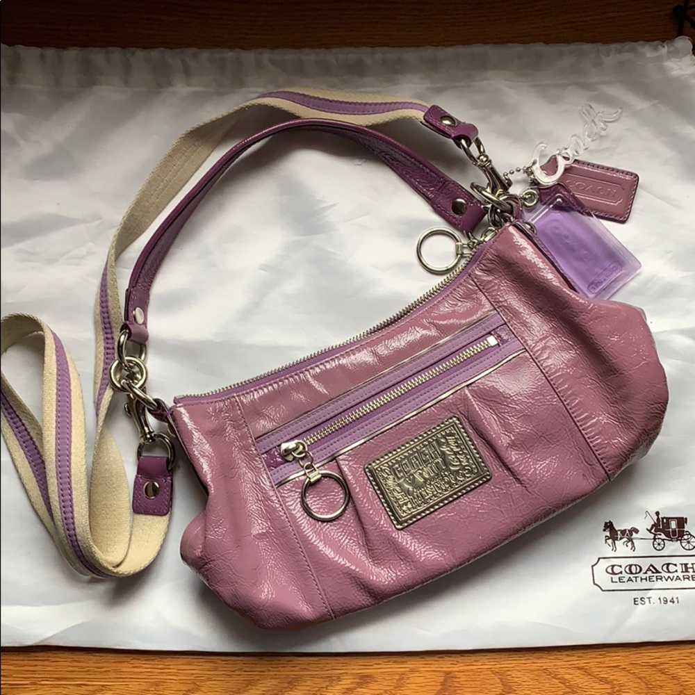 Purple Leather Coach Poppy Crossbodybag